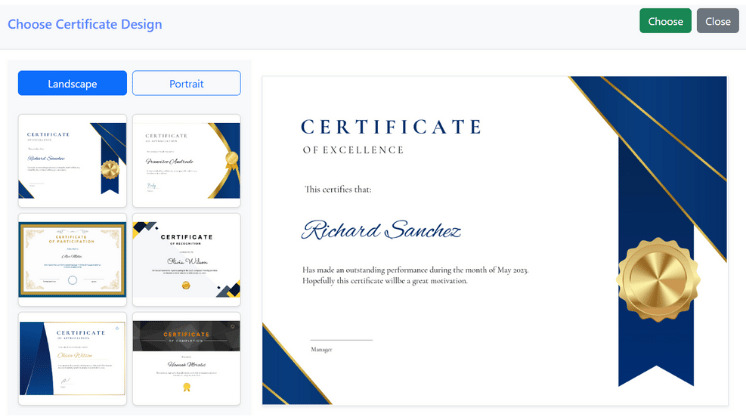 CertifyMe Customizable Templates