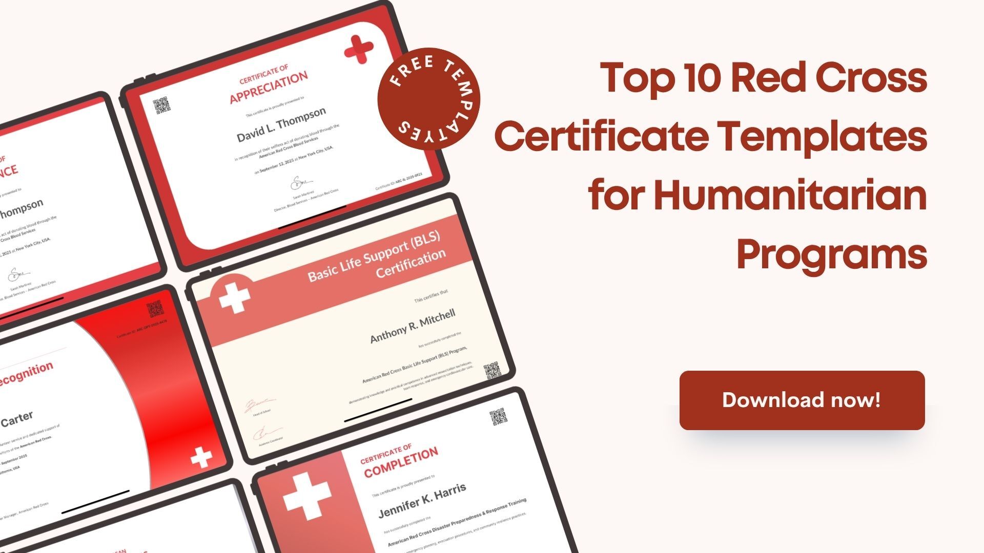 Top 10 Red Cross Certificate Templates for Humanitarian Programs